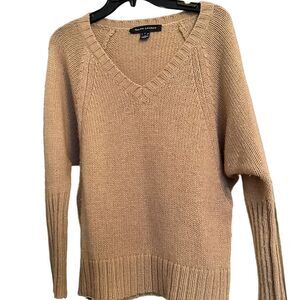 Ralph Lauren Black Label Tan V-Neck Sweater